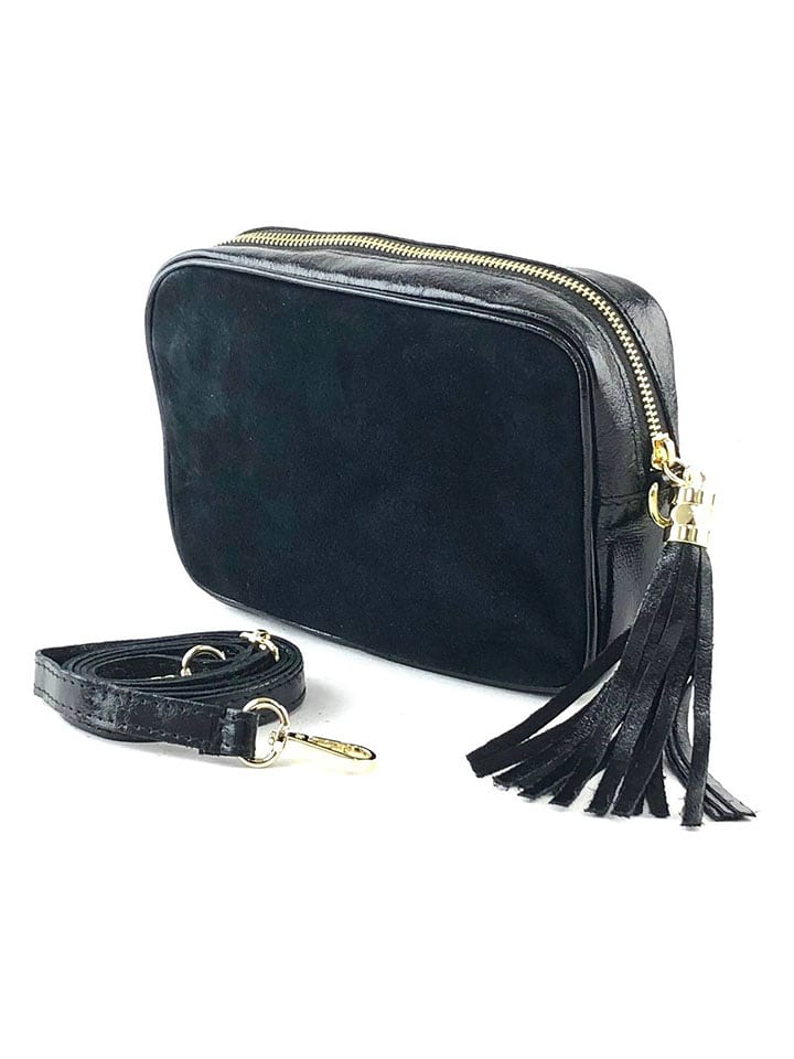 Marlon Skórzana torebka "Paris" w kolorze granatowym - 21 x 15 x 7 cm rozmiar: onesize