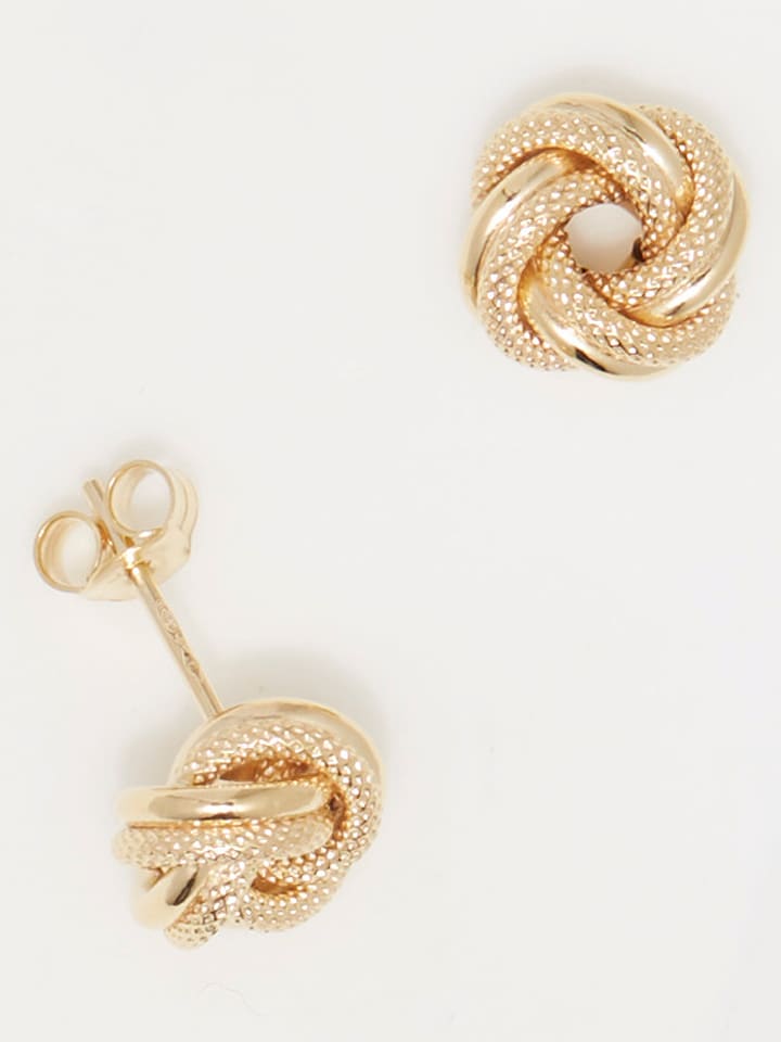 DIAMANTA Złote kolczyki-wkrętki "Noeud torsadé" rozmiar: onesize