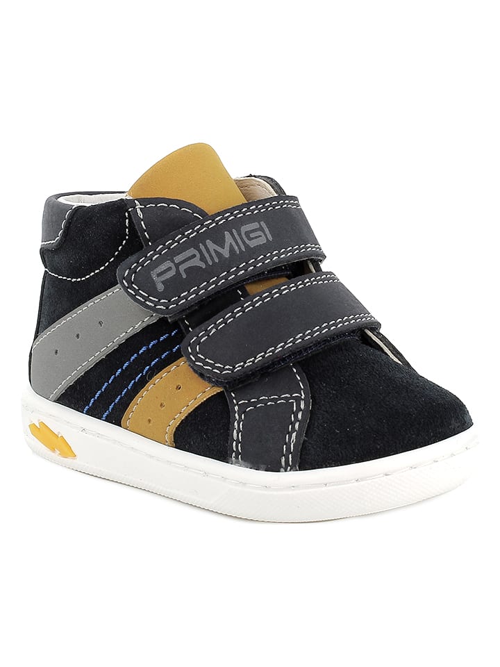 Primigi Skórzane sneakersy w kolorze czarno-szaro-żółtym rozmiar: 25