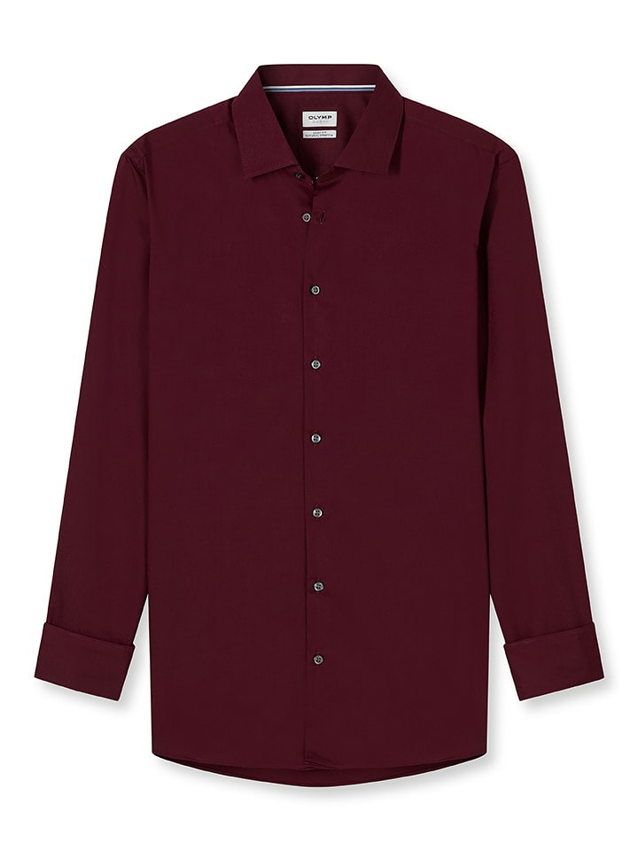 OLYMP Koszula "Level 5" - Body fit - w kolorze bordowym rozmiar: 40