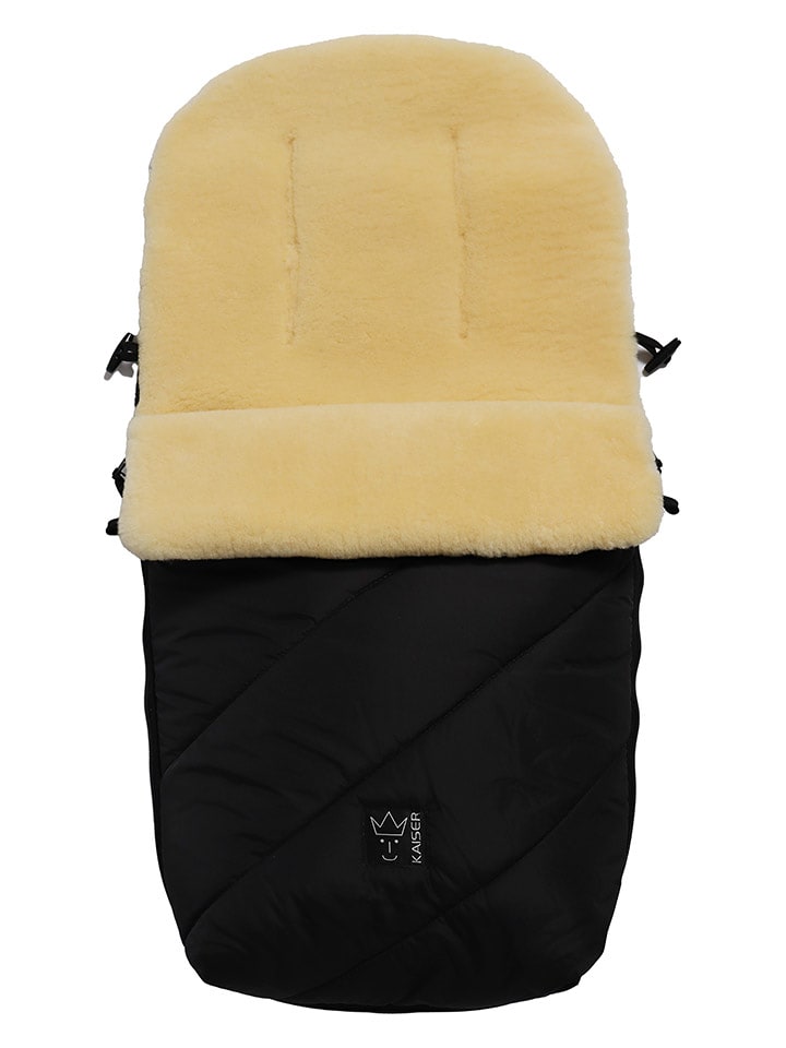 Kaiser Naturfellprodukte Śpiworek wełniany "Polar" w kolorze czarnym - 85 x 43 cm rozmiar: onesize