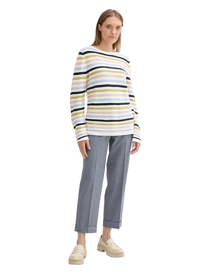 Tom Tailor Sweter w kolorze kremowym ze wzorem rozmiar: XS