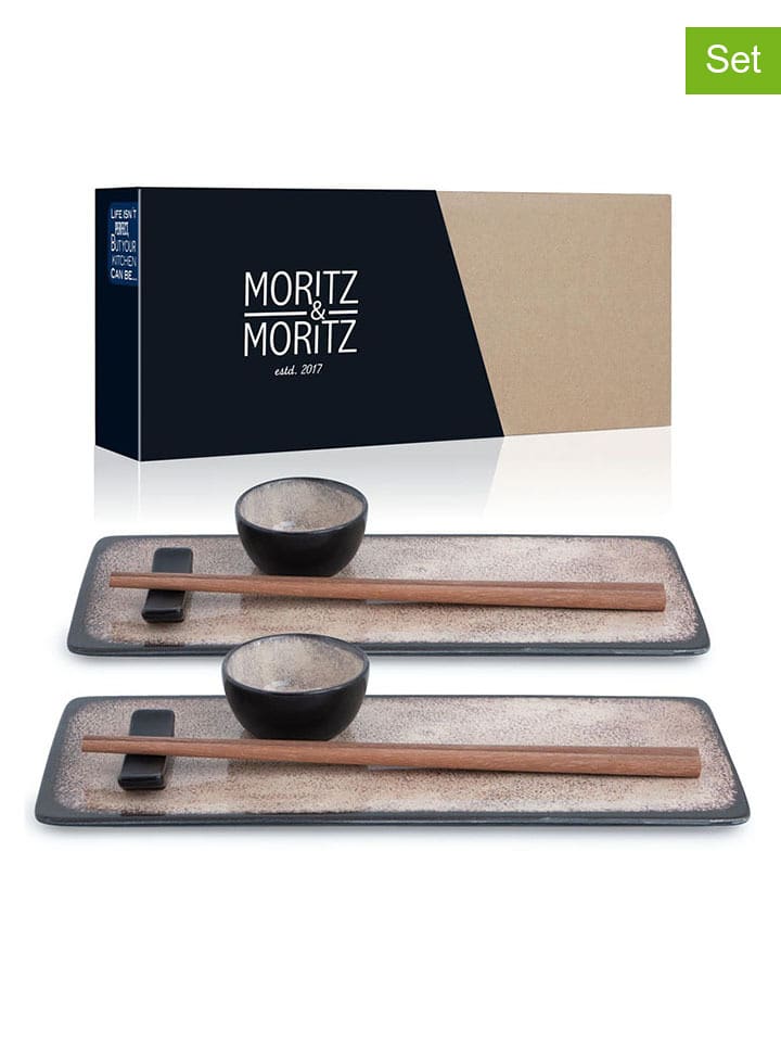Moritz & Moritz 10-częściowy zestaw "Vida" w kolorze beżowym do sushi rozmiar: onesize