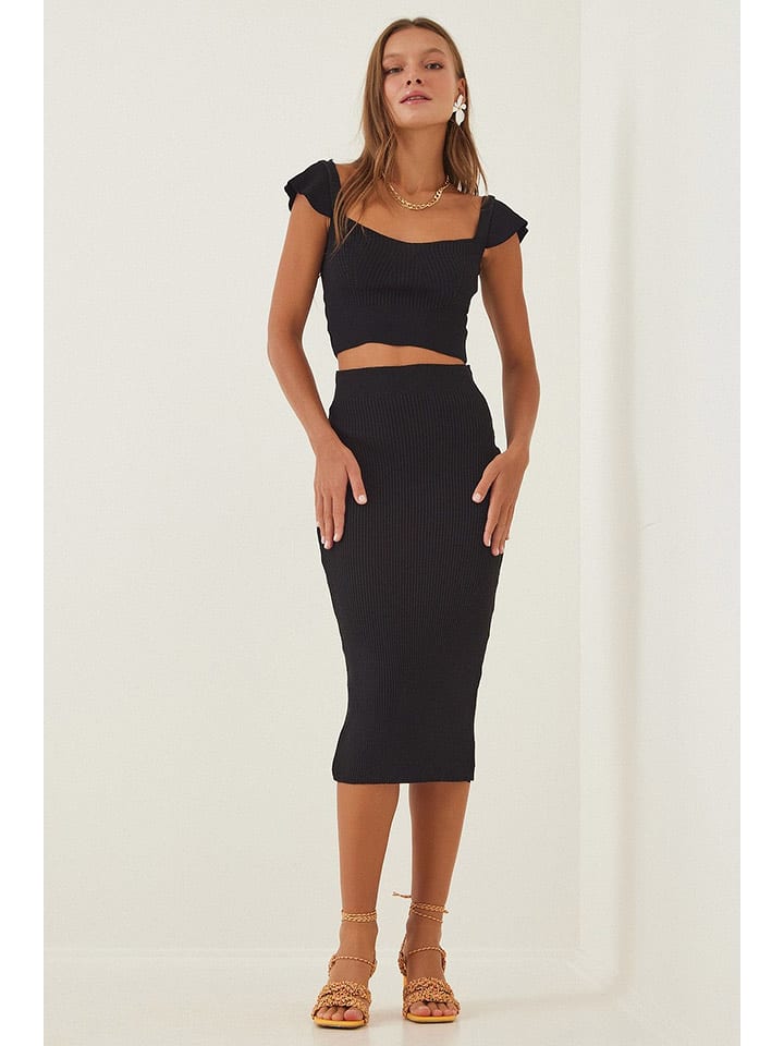 Happiness Istanbul Top w kolorze czarnym rozmiar: S/M