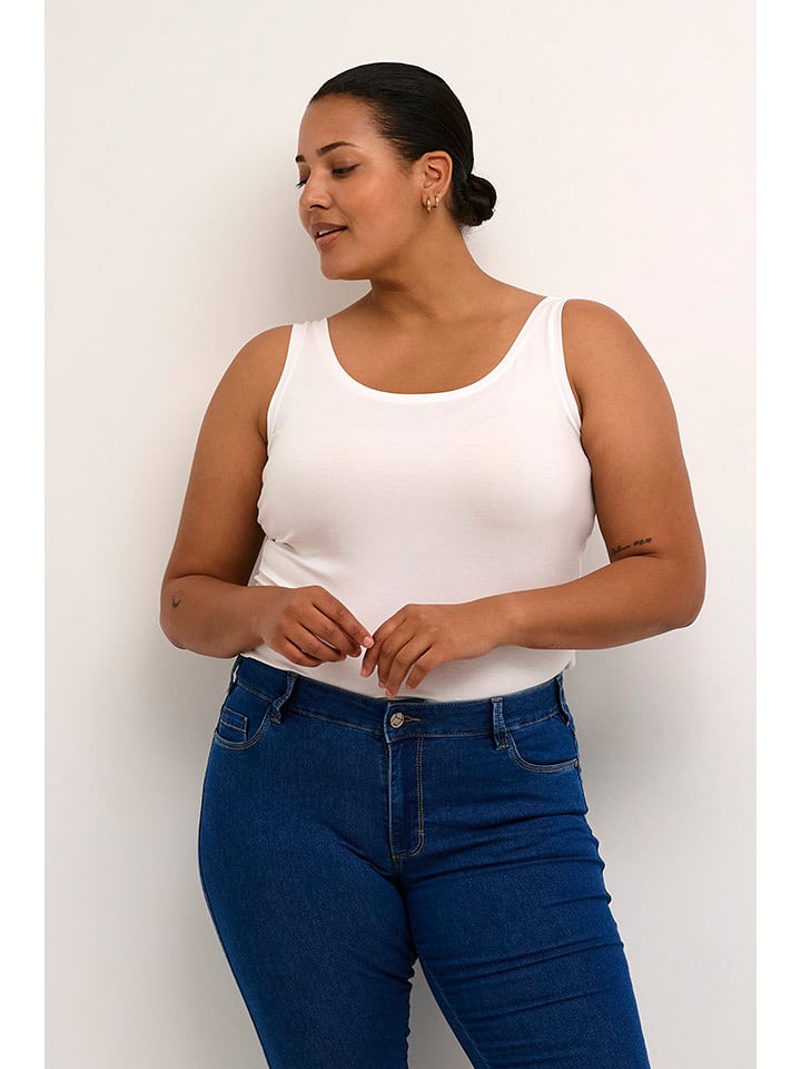 KAFFE curve Top w kolorze białym rozmiar: XL