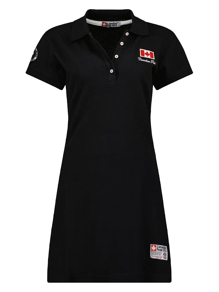 Canadian Peak Sukienka polo "Katcheak" w kolorze czarnym rozmiar: L