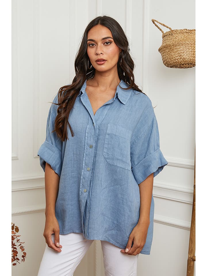 La Compagnie Du Lin Lniana bluzka w kolorze błękitnym rozmiar: S