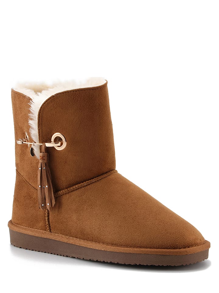 ISLAND BOOT Botki zimowe "Whale" w kolorze jasnobrązowym rozmiar: 40