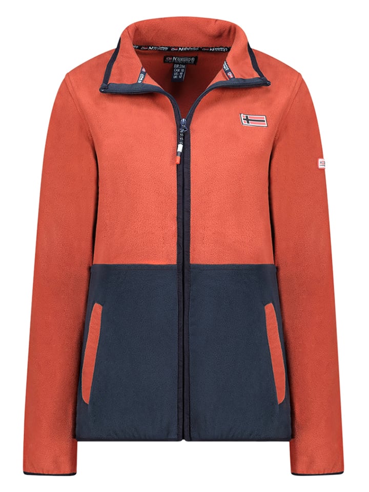 Geographical Norway Kurtka polarowa "Touki" w kolorze granatowo-pomarańczowym rozmiar: XXL