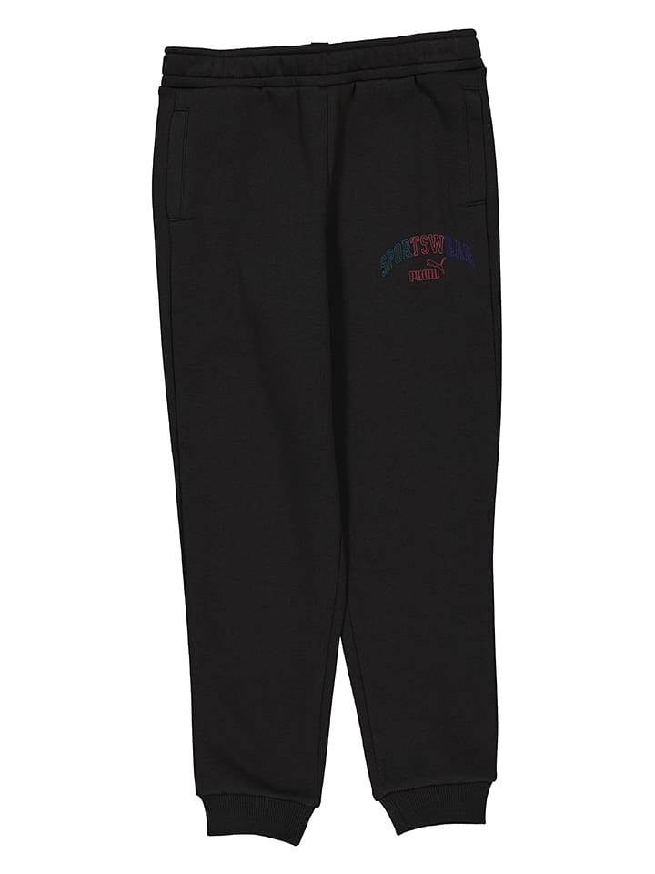 Puma Spodnie dresowe "ESS+" w kolorze czarnym rozmiar: 128