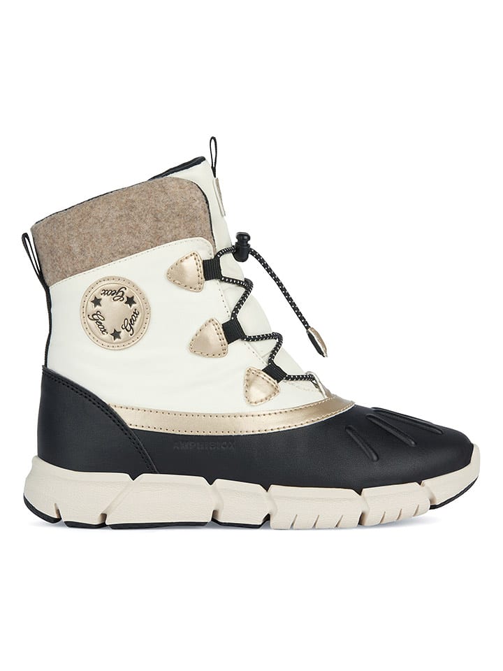 Geox Botki zimowe "Flexyper" w kolorze złoto-czarno-białym rozmiar: 29