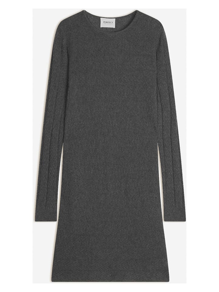 Perfect Cashmere Kaszmirowa sukienka "Lola" w kolorze antracytowym rozmiar: M
