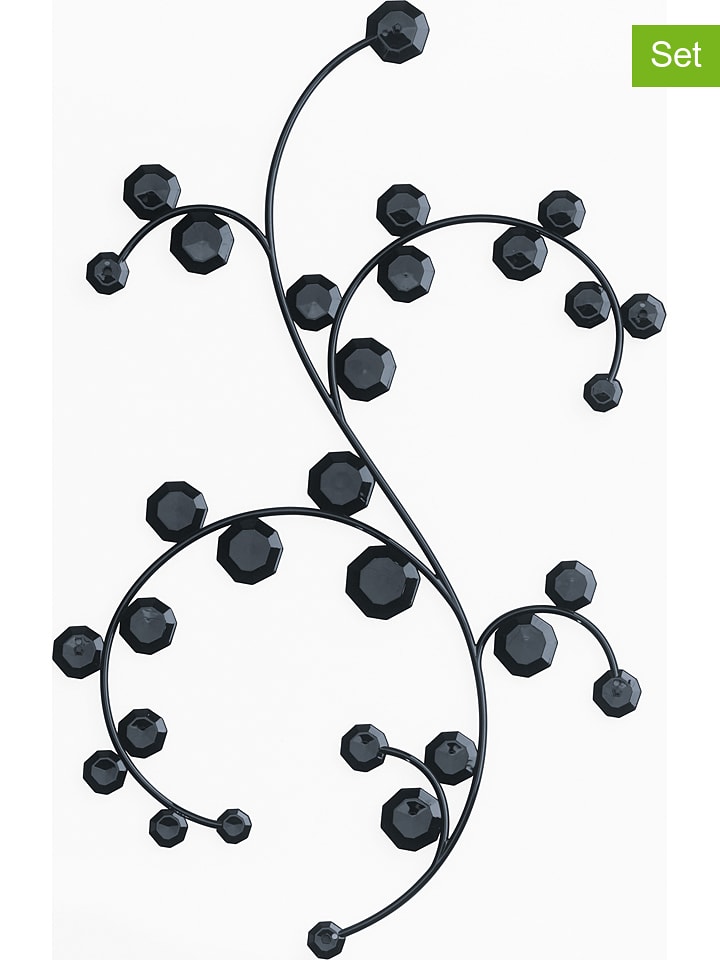 koziol Figurki dekoracyjne (4 szt.) "Antoinette" w kolorze czarnym - 30 x 48,9 cm rozmiar: onesize