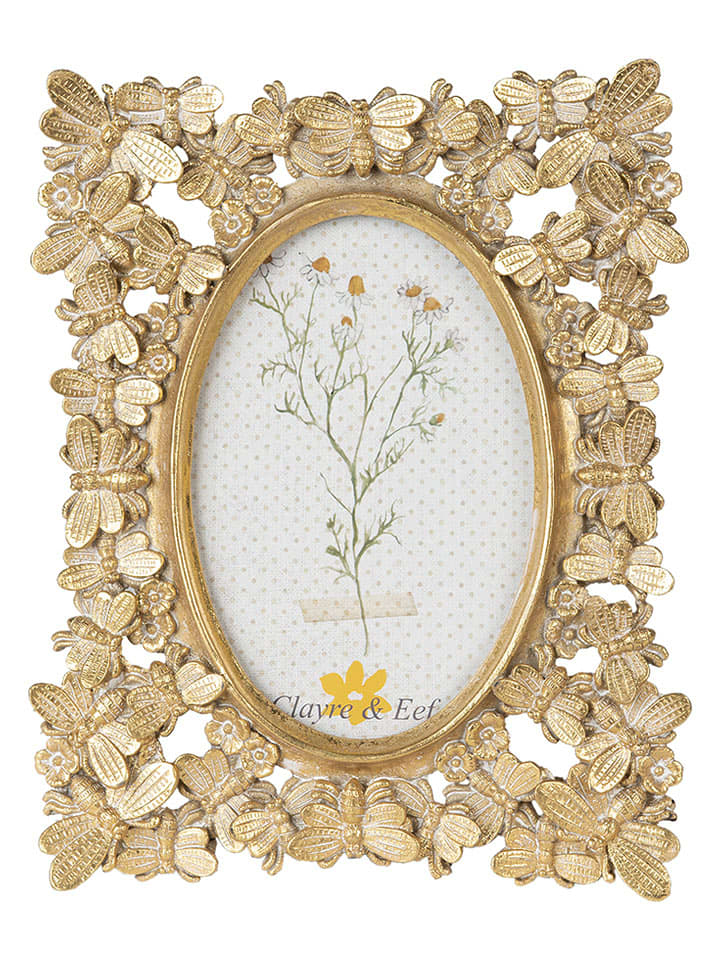 Clayre & Eef Ramka w kolorze złotym na zdjęcia - 18 x 22 cm rozmiar: onesize