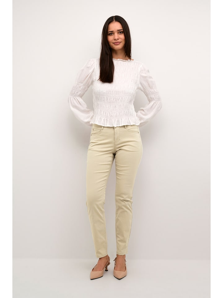 Kaffe Dżinsy - Slim fit - w kolorze beżowym rozmiar: W33/L30