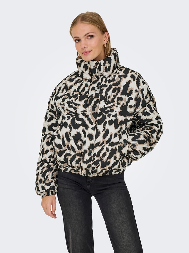 JDY Kurtka pikowana w kolorze beżowo-jasnobrązowo-czarnym rozmiar: L