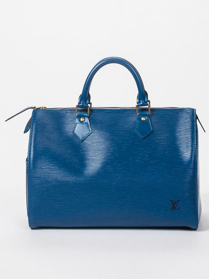 Louis Vuitton Skórzana torebka w kolorze niebieskim - 27 x 19 x 15 cm rozmiar: onesize