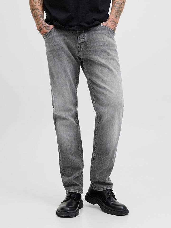 Jack & Jones Dżinsy "Jjimke" - Regular fit - w kolorze szarym rozmiar: W29/L32