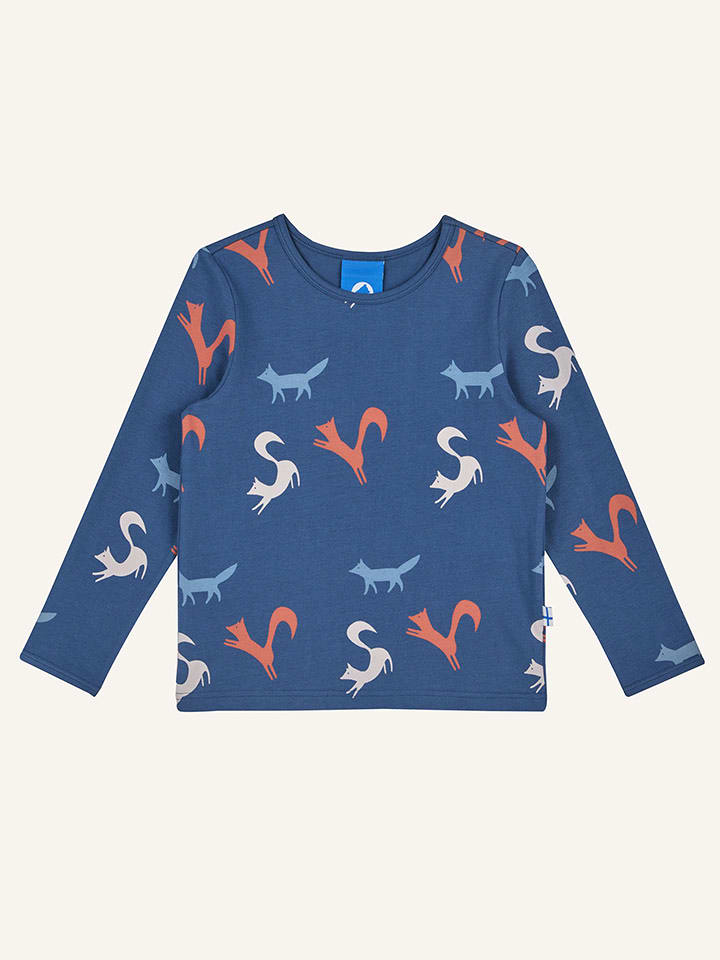 finkid Koszulka "Juhannus" w kolorze granatowym ze wzorem rozmiar: 80/90