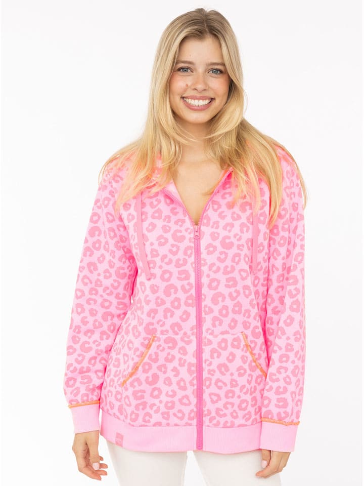 Zwillingsherz Bluza "Soft Leo" w kolorze różowym rozmiar: S/M