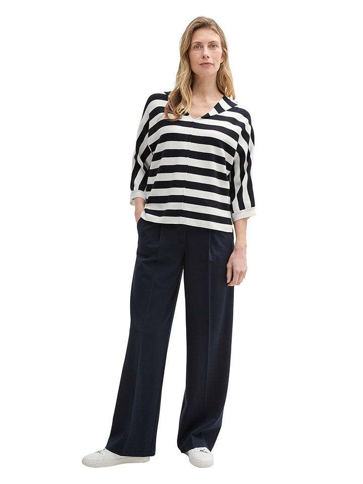 Tom Tailor Sweter w kolorze czarno-białym rozmiar: M