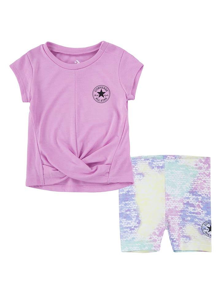 Converse 2-częściowy zestaw w kolorze jasnoróżowym rozmiar: 92/98