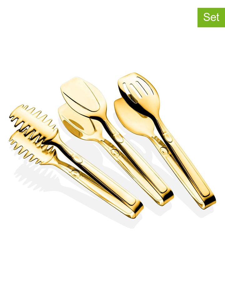 Violeta Home Szczypce (3 szt.) w kolorze złotym - dł. 21,4 cm rozmiar: onesize