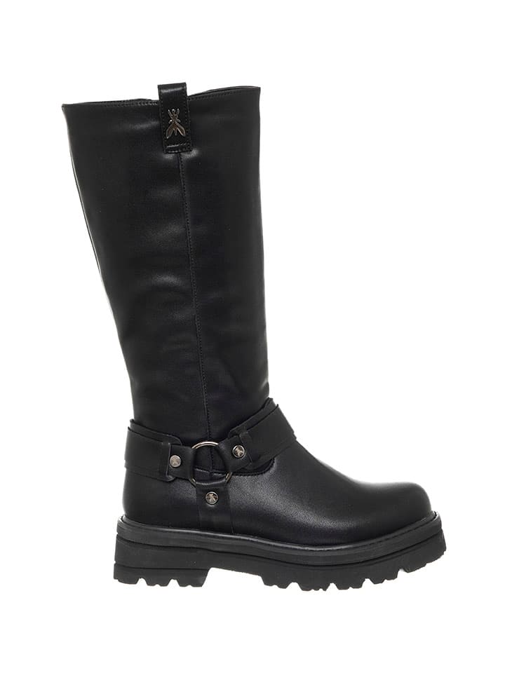 Patrizia Pepe Skórzane kozaki zimowe w kolorze czarnym rozmiar: 39