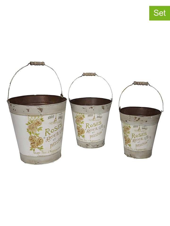 Anticline Wiaderka (3 szt.) w kolorze biało-szarym rozmiar: onesize