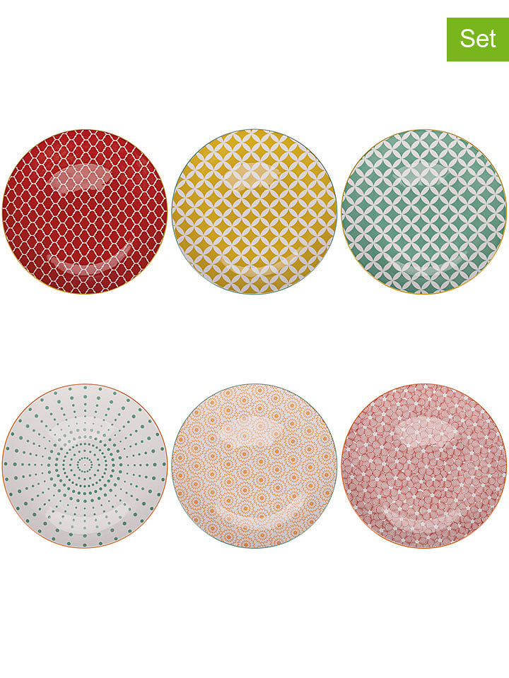 Villa d´Este Talerze obiadowe (6 szt.) "Confusion" ze wzorem - Ø 27 cm rozmiar: onesize