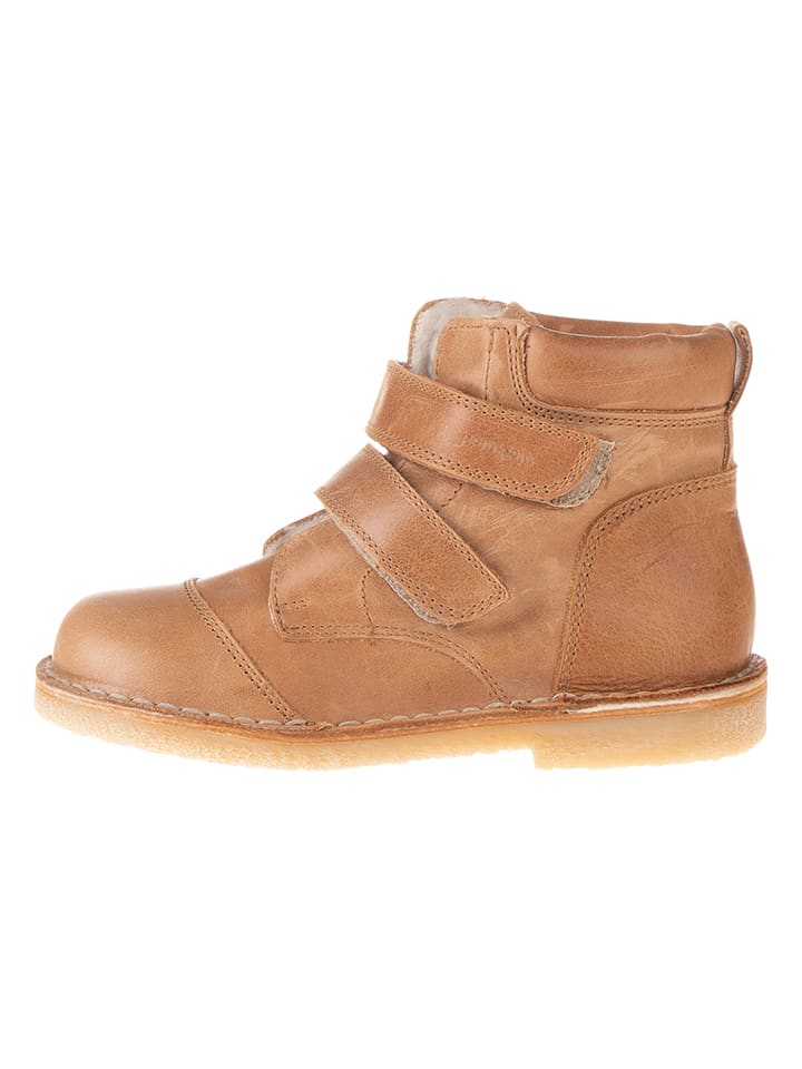 POM POM Skórzane botki w kolorze jasnobrązowym rozmiar: 32
