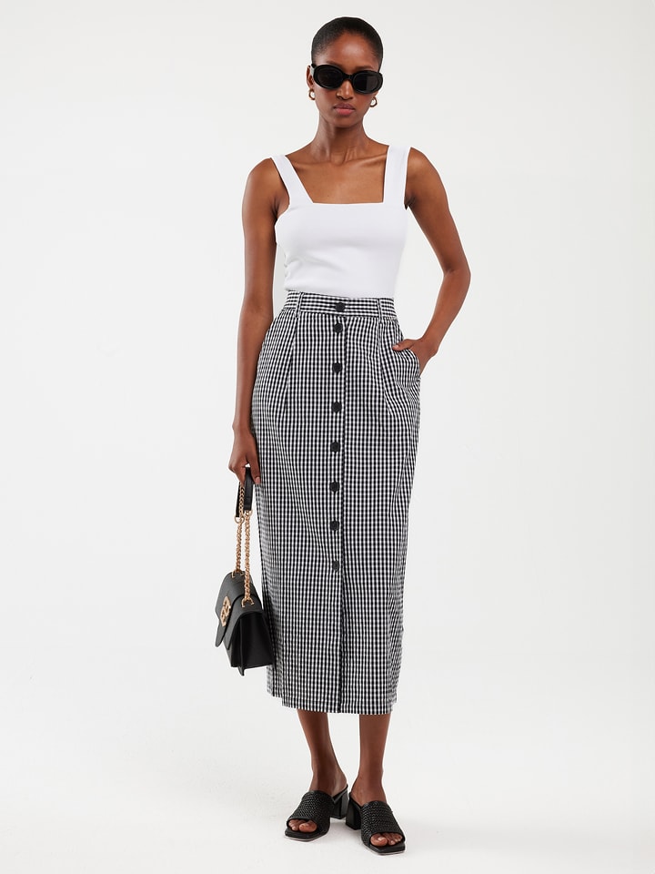 BIG STAR Spódnica w kolorze czarno-białym rozmiar: XS