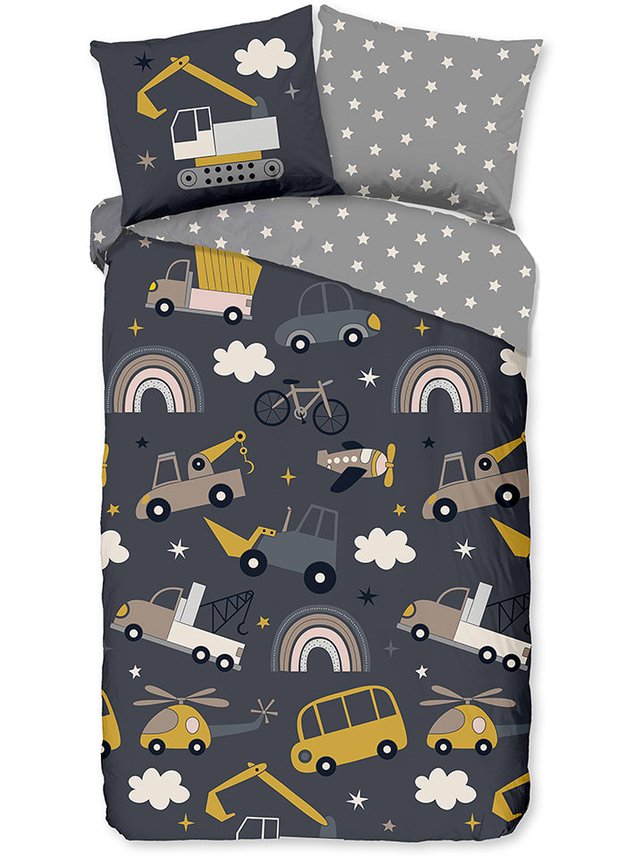 Good Morning Komplet pościeli "Rush" w kolorze szarym rozmiar: 135x200 cm