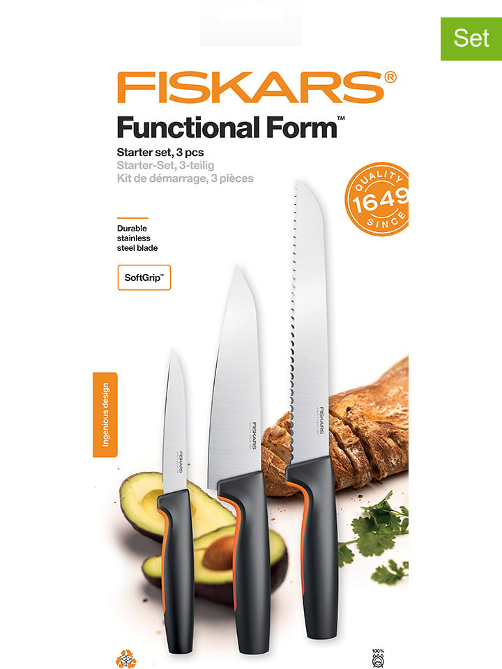 Fiskars 2-częściowy zestaw startowy "Functional Form" w kolorze czarnym rozmiar: onesize