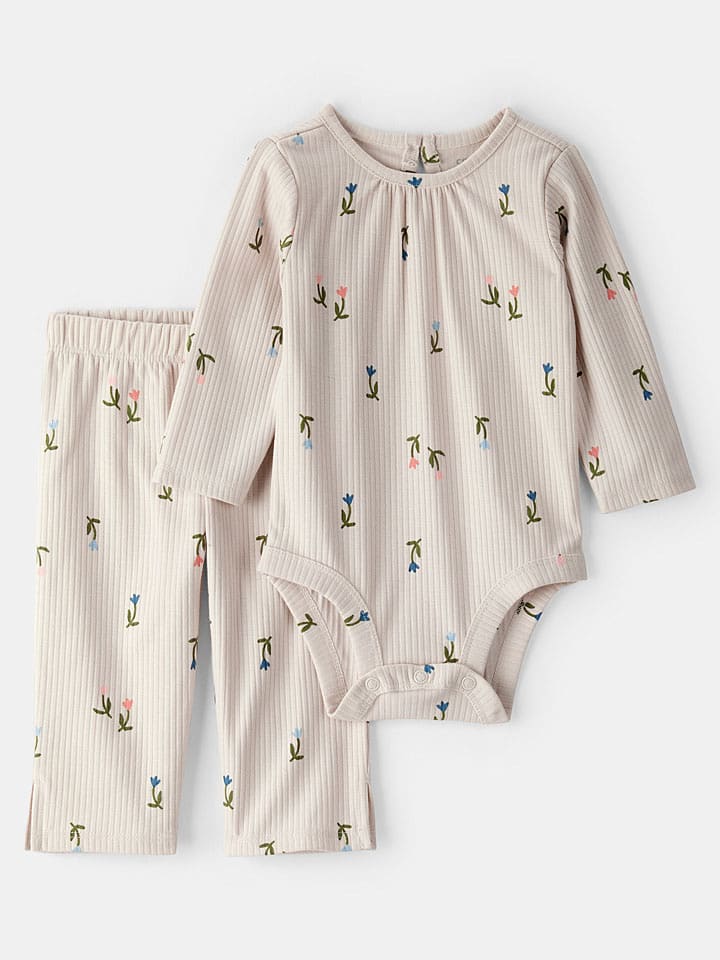 carter's 2-częściowy zestaw w kolorze beżowym rozmiar: 74