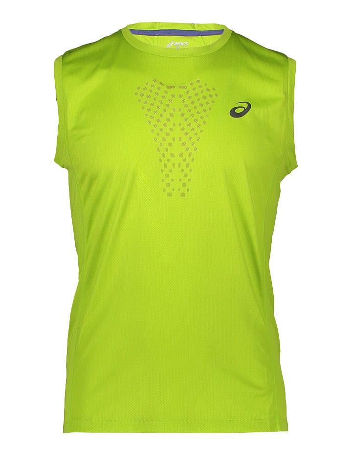 asics Top sportowy w kolorze zielonym rozmiar: M