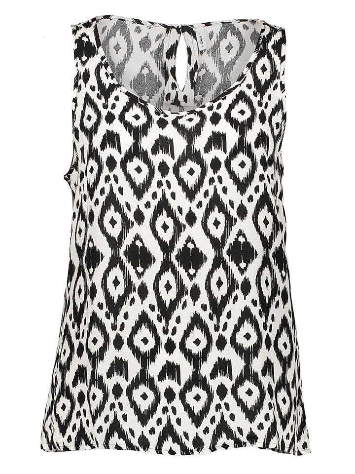 ONLY Top w kolorze biało-czarnym rozmiar: 38