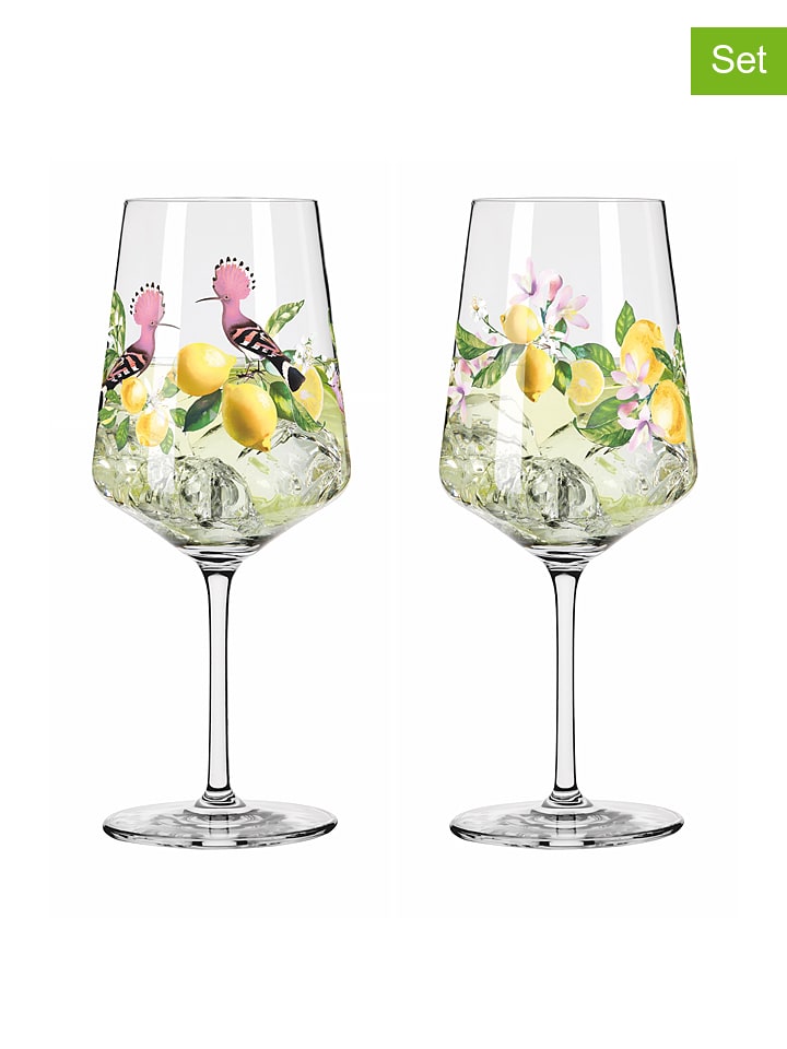RITZENHOFF Kieliszki (2 szt.) w kolorze żółto-zielonym do koktajli - 544 ml rozmiar: onesize