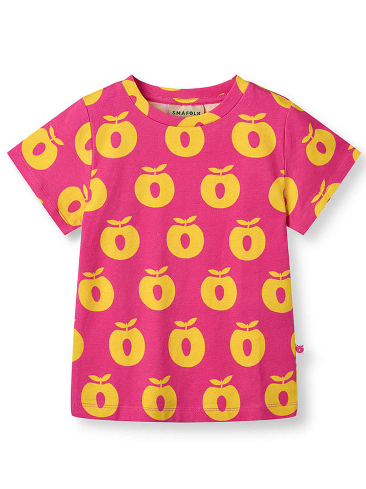 Småfolk Koszulka w kolorze różowo-żółtym rozmiar: 110/116