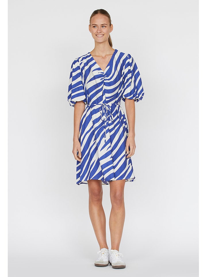 SisterS point Sukienka w kolorze niebiesko-białym rozmiar: L