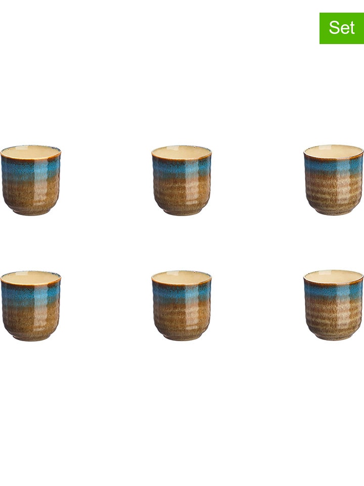 Björn Kubki (6 szt.) "Island" w kolorze oliwkowo-niebieskim - 150 ml rozmiar: onesize