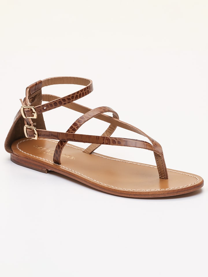 Les BAGATELLES Skórzane sandały "Mosholu" w kolorze jasnobrązowym rozmiar: 38