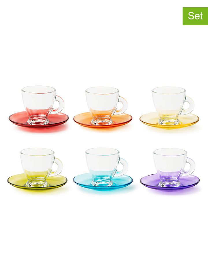 Trendy Kitchen by EXCÉLSA Filiżanki (6 szt.) "Istanbul" w różnych kolorach do espresso - 90 ml rozmiar: onesize