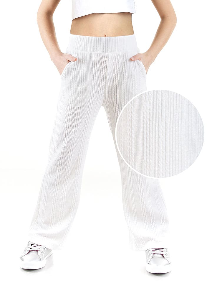 Denokids Spodnie dresowe w kolorze białym rozmiar: 152