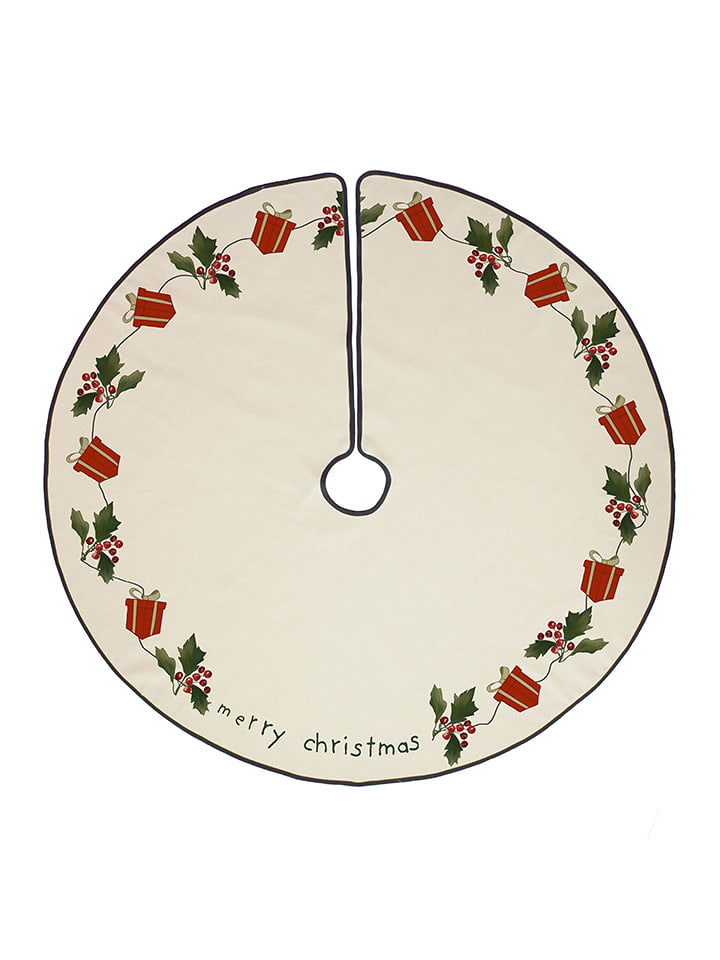 Butter Kings Spódnica choinkowa w kolorze kremowo-czerwono-zielonym - Ø 130 cm rozmiar: onesize