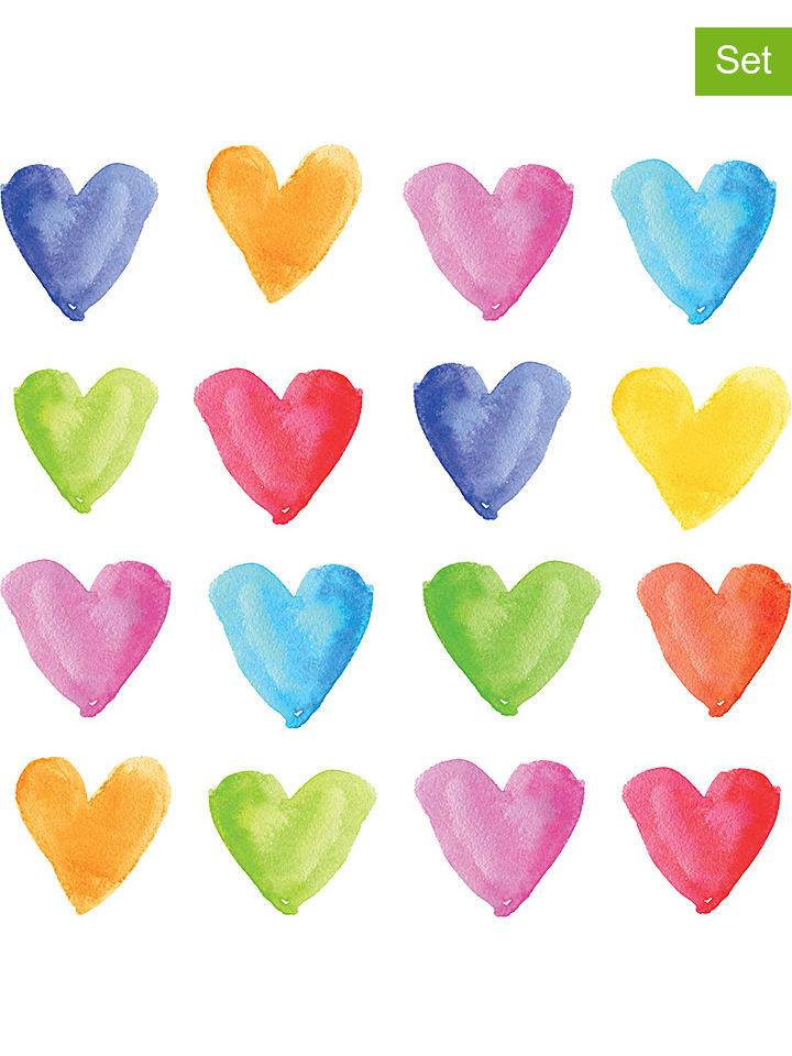 ppd Serwetki (40 szt.) "Aquarell - Hearts" ze wzorem rozmiar: onesize