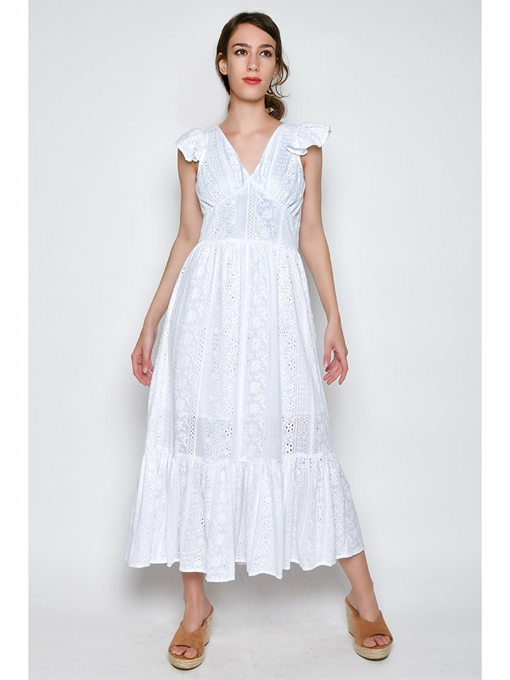 Tarifa Sukienka w kolorze białym rozmiar: L