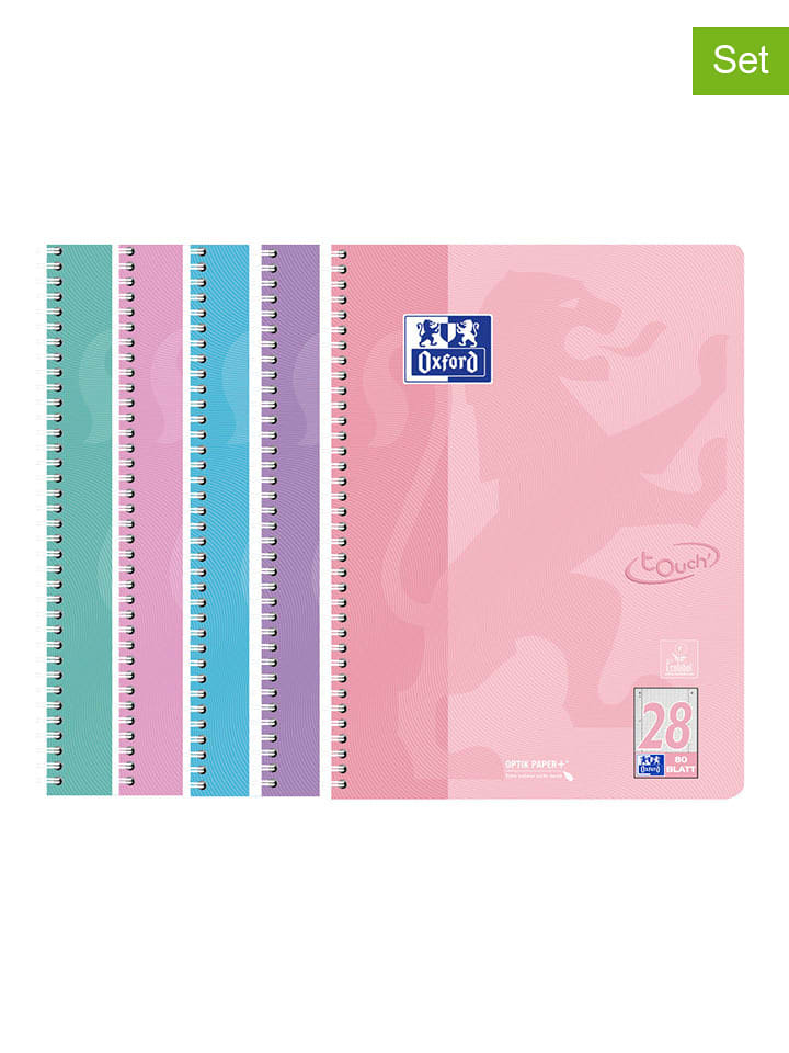Oxford Zeszyty (5 szt.) ze wzorem - DIN A4 rozmiar: onesize