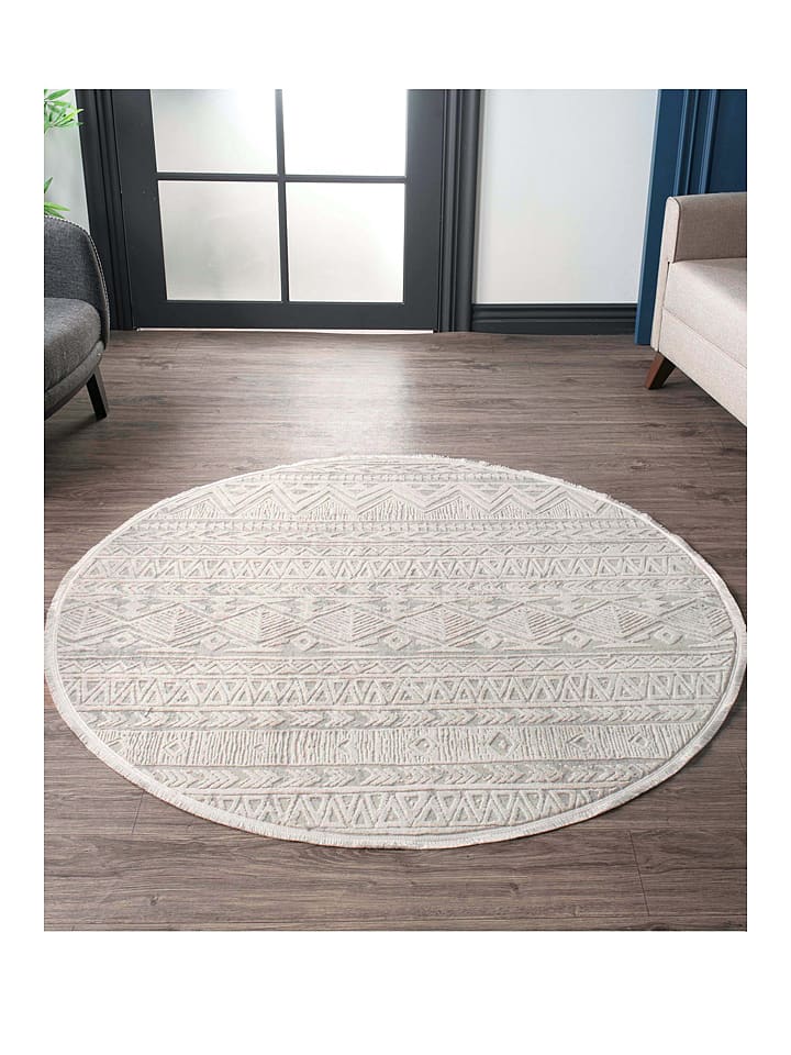 Mioli Dywan "Leo" w kolorze beżowym rozmiar: 120x120 cm