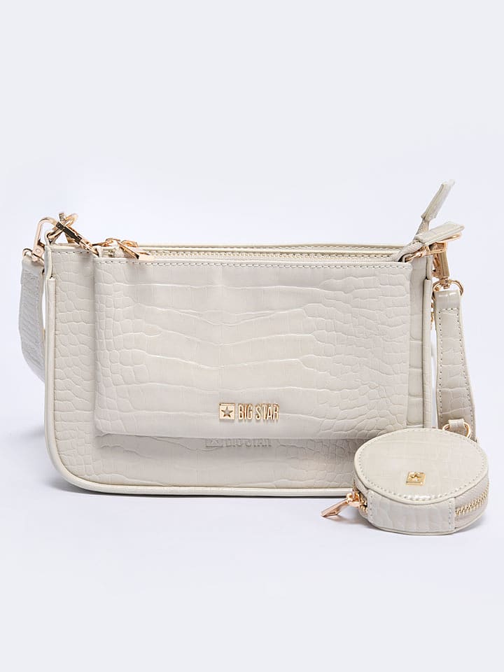 BIG STAR Torebka w kolorze kremowym - 23 x 15 cm rozmiar: onesize